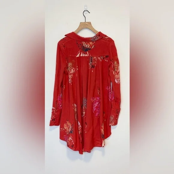 Free People Field Of Butterflies mini dress /Tunic , sz : small - Picture 5 of 11